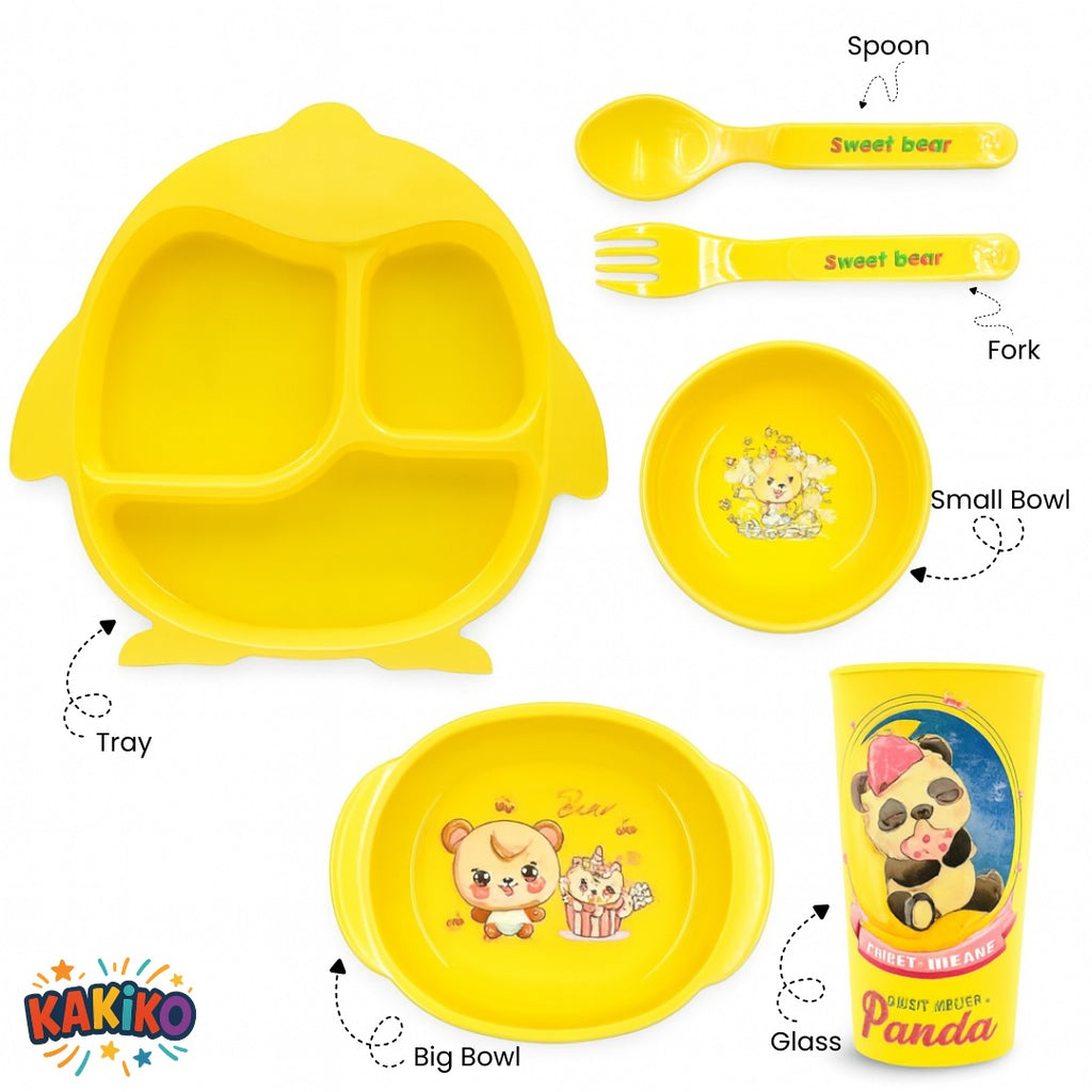 Kakiko 6-Piece  Club Baby Feeding Set – BPA-Free