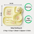 Cute Bear Baby Feeding Set – BPA-Free