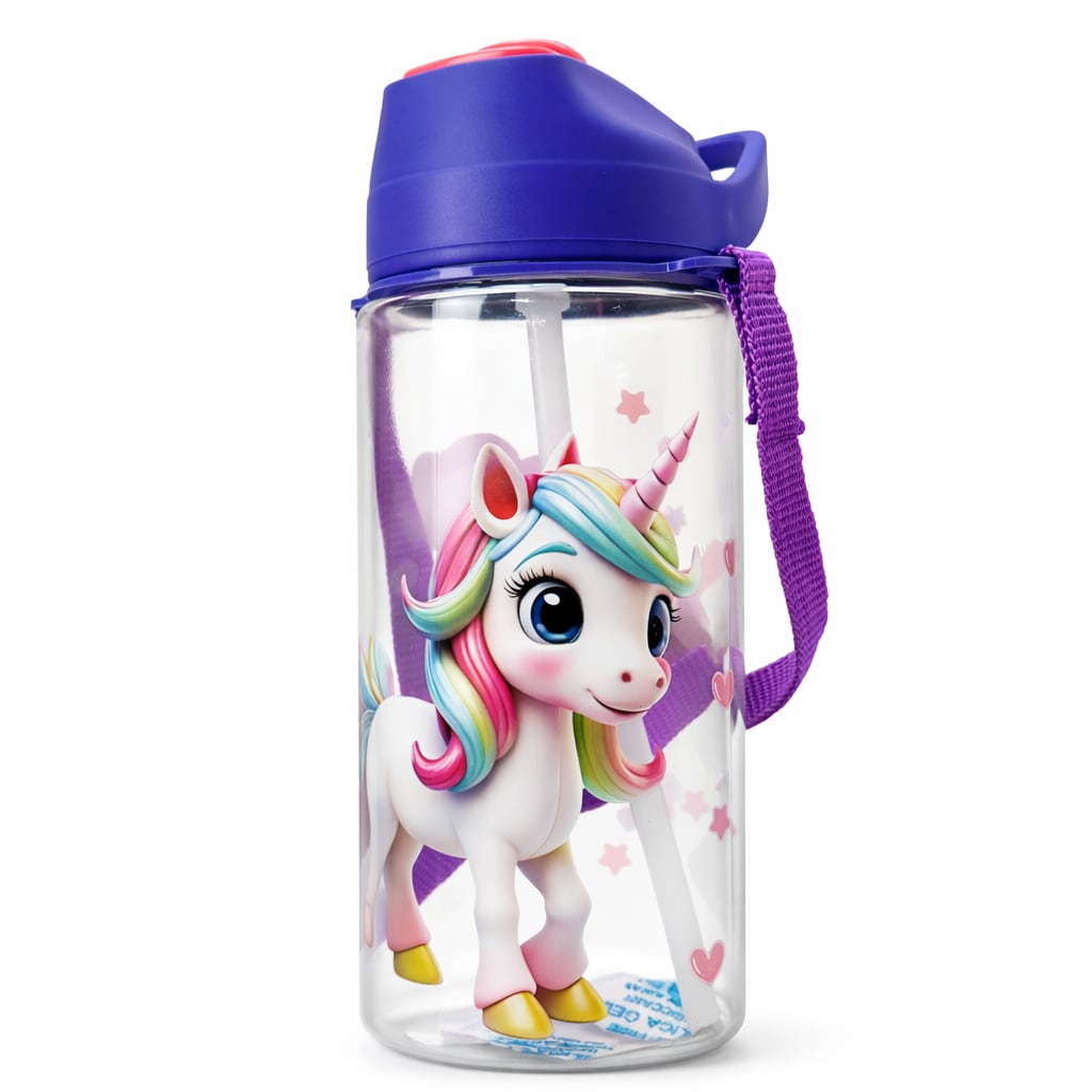 Unicorn Kids Water Bottle 500 ML – BPA Free, Non-Toxic, Leakproof
