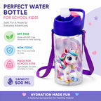 Unicorn Kids Water Bottle 500 ML – BPA Free, Non-Toxic, Leakproof