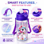 Unicorn Kids Water Bottle 500 ML – BPA Free, Non-Toxic, Leakproof