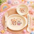 Little Bite Kids Bowl Set 2 Bowls With Spoon And Fork Durable Feeding Set