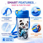 Panda Kids Water Bottle 500 ML – BPA Free, Non-Toxic, Leakproof