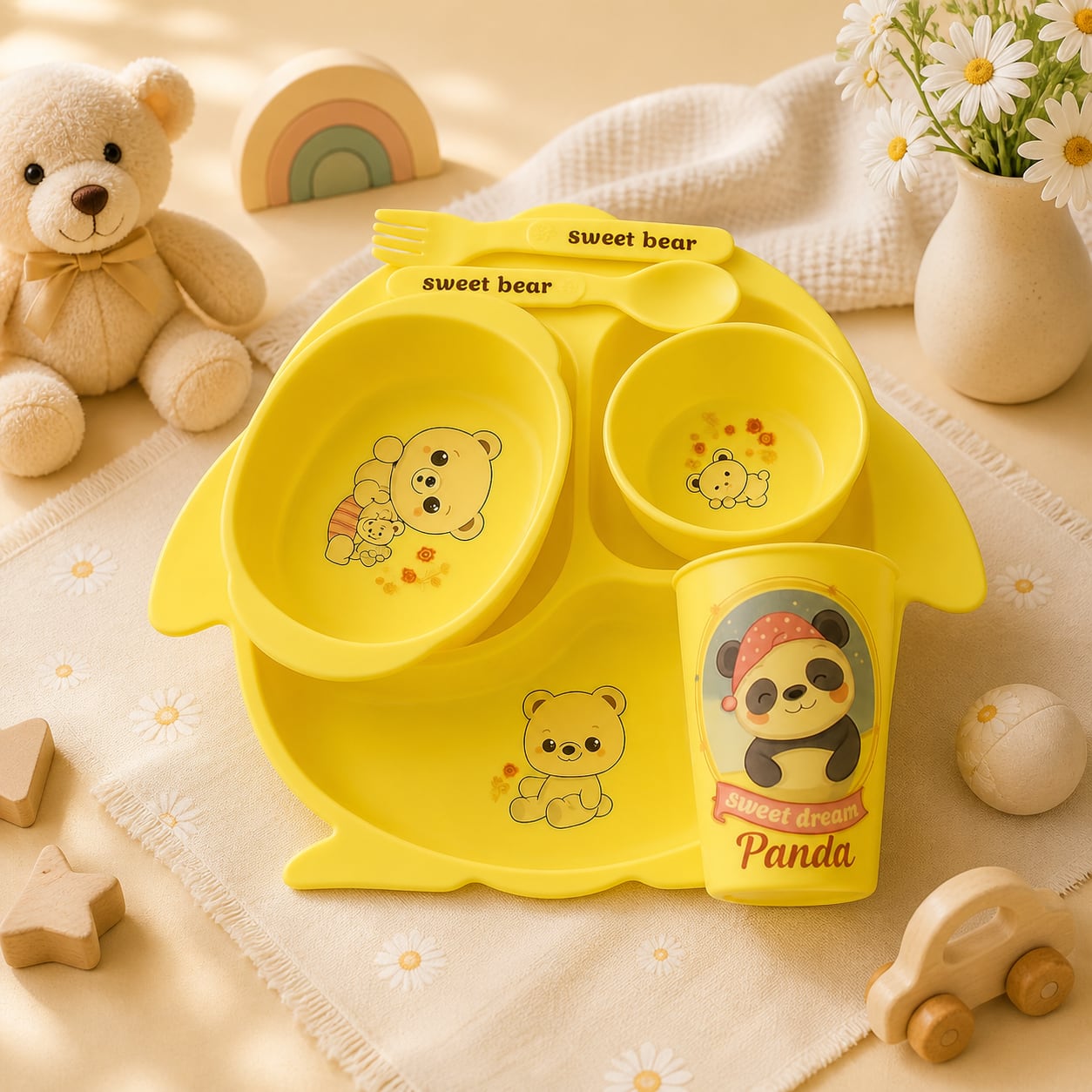 Kakiko 6-Piece  Club Baby Feeding Set – BPA-Free