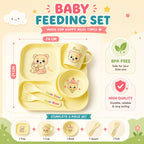 Cute Bear Baby Feeding Set – BPA-Free