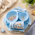 Kakiko 6-Piece Blue Club Baby Feeding Set – BPA-Free