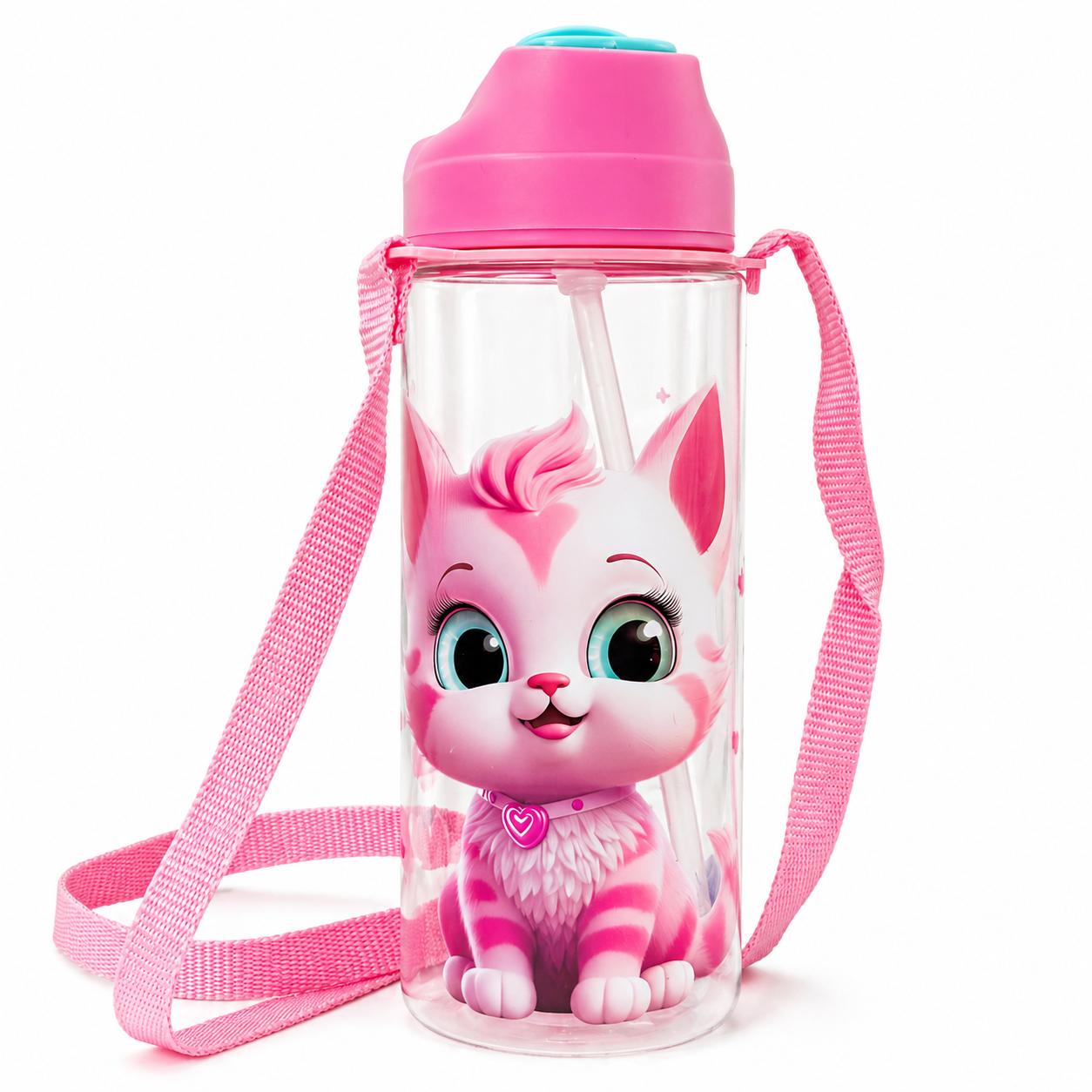 Cute Cat Kids Water Bottle 500 ML – BPA Free